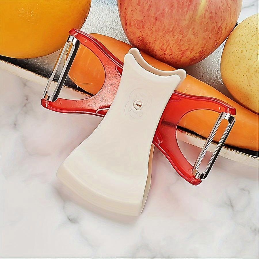 2-in-1 Fruit and Vegetable Peeler - Multi-Functional Kitchen Gadget with Straight Edge Polypropylene Blade for Potatoes, Carrots, and Cucumber - Handy