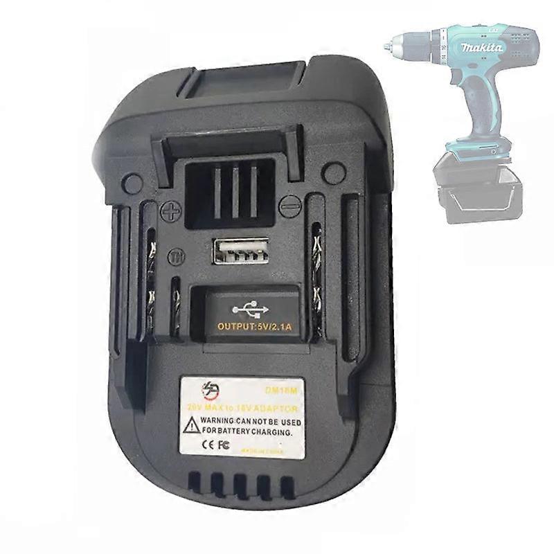 Dm18m Adapter For /milwaukee 18/20v Covert To 18v Li-ion Battery With Usb Charging Interface
