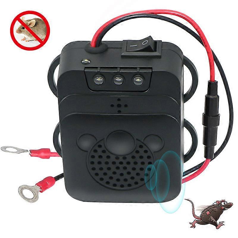 Rpulsif Ultrason pour Voiture, lectronique Dissuasion Rpulsif Anti-Fouine de Rat avec Lampes Stroboscopiques Del pour Voiture, Grange, Κουζίνα