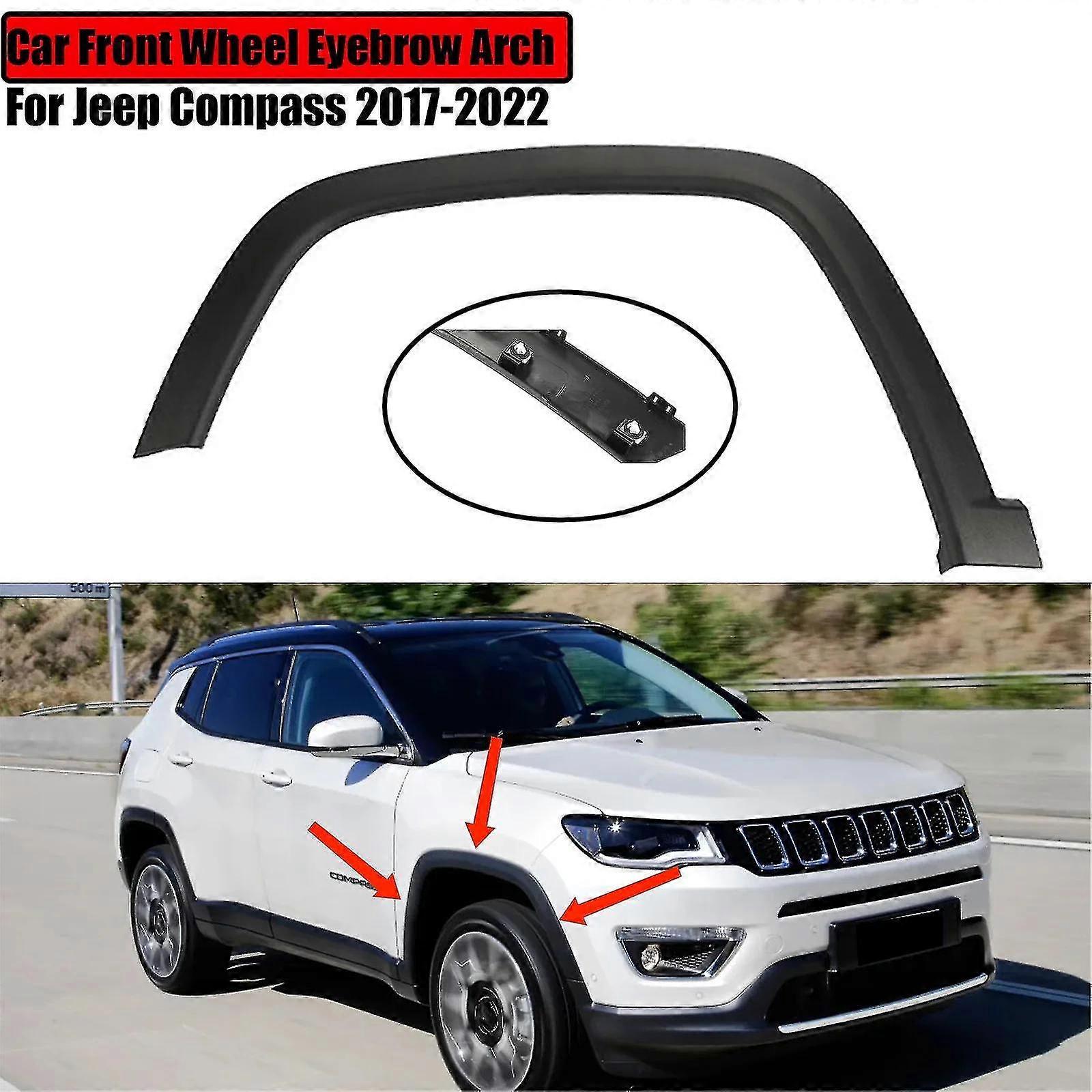 Αυτοκίνητο Front Wheel Eyebrow Arch For Jeep Compass 2017 2018 2019 2020 2022 2022 Πλάθοντας φωτοβολίδες φτερού αριστερά δεξιά 5UP11RXFAB