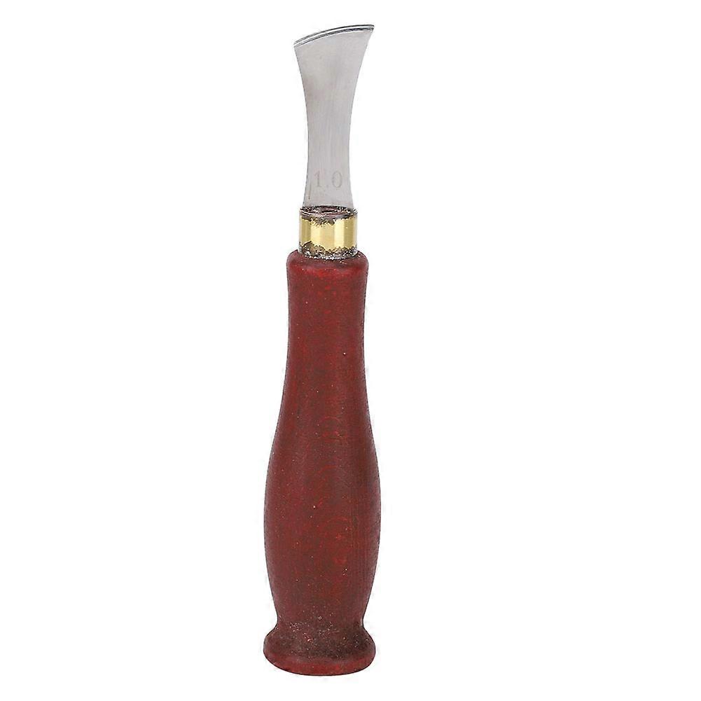 Bord en cuir Creaser Lame en acier inoxydable Manche en bois Creaser Outil d’artisanat en cuir (1.0mm)
