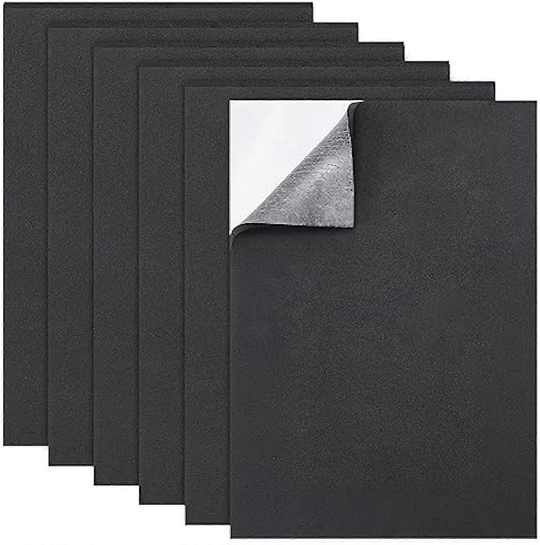 6Pcs 5mm Thick Self Adhesive Foam Sheet 8.3x11.8 Inch Black Non-Slip Foam Sheet Craft Foam Sheet