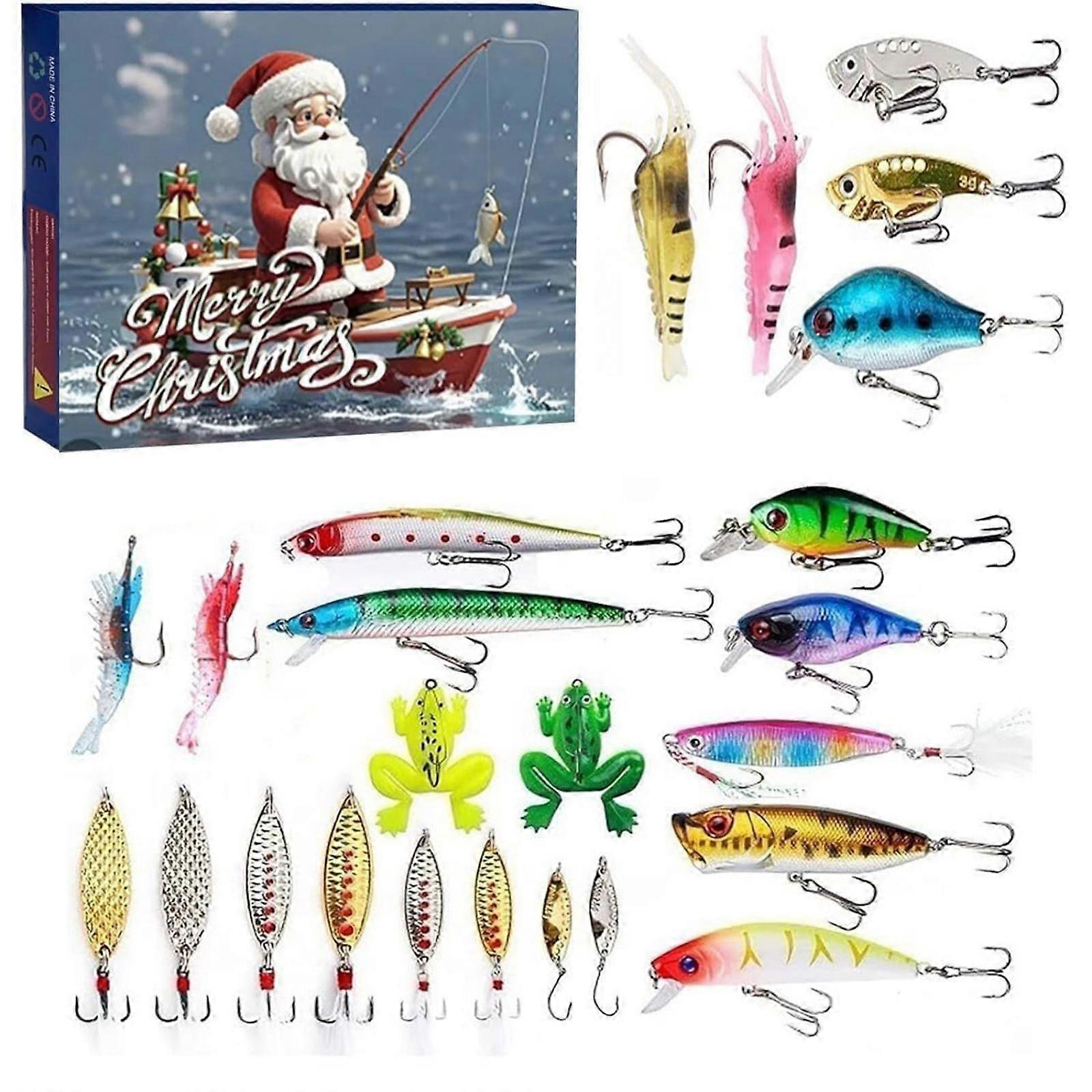 Christmas Advent Calendar Fishing Enthusiast Gift Set Bait