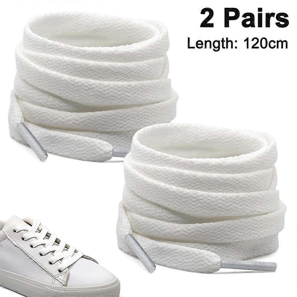 2 Pair Flat Shoe laces Shoelaces compatible with Athletic Running Sneakers Shoes Boot Strings