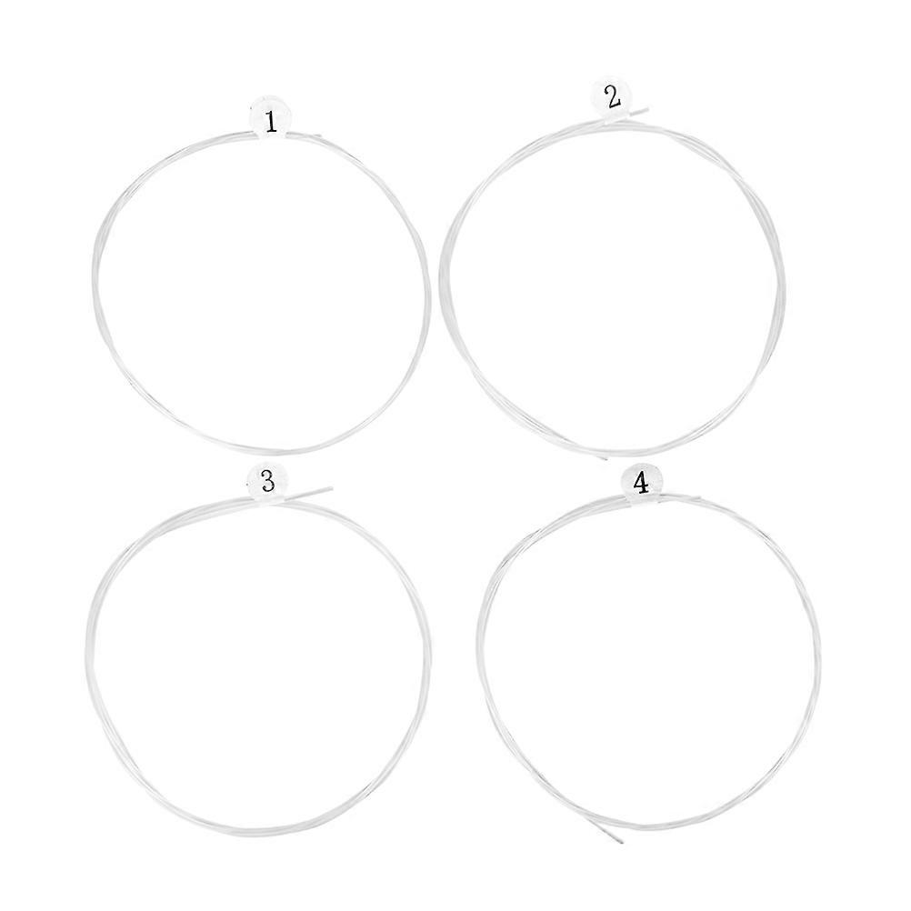 4Pcs Transparent Ukulele String Replacement Ukulele Nylon String Lasting Ukulele Music Wire