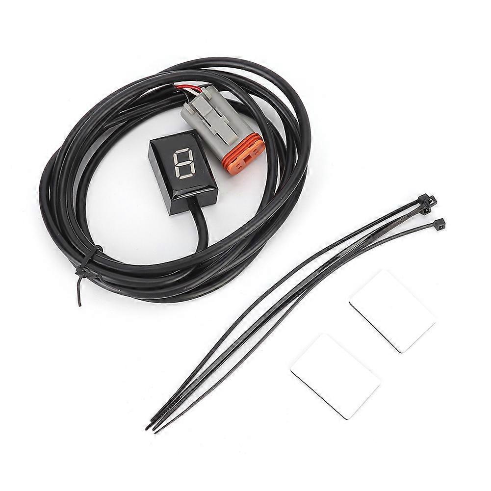 Motorcycle Modification Mount LED Digital Gear Display Indicator Red Light Plastic