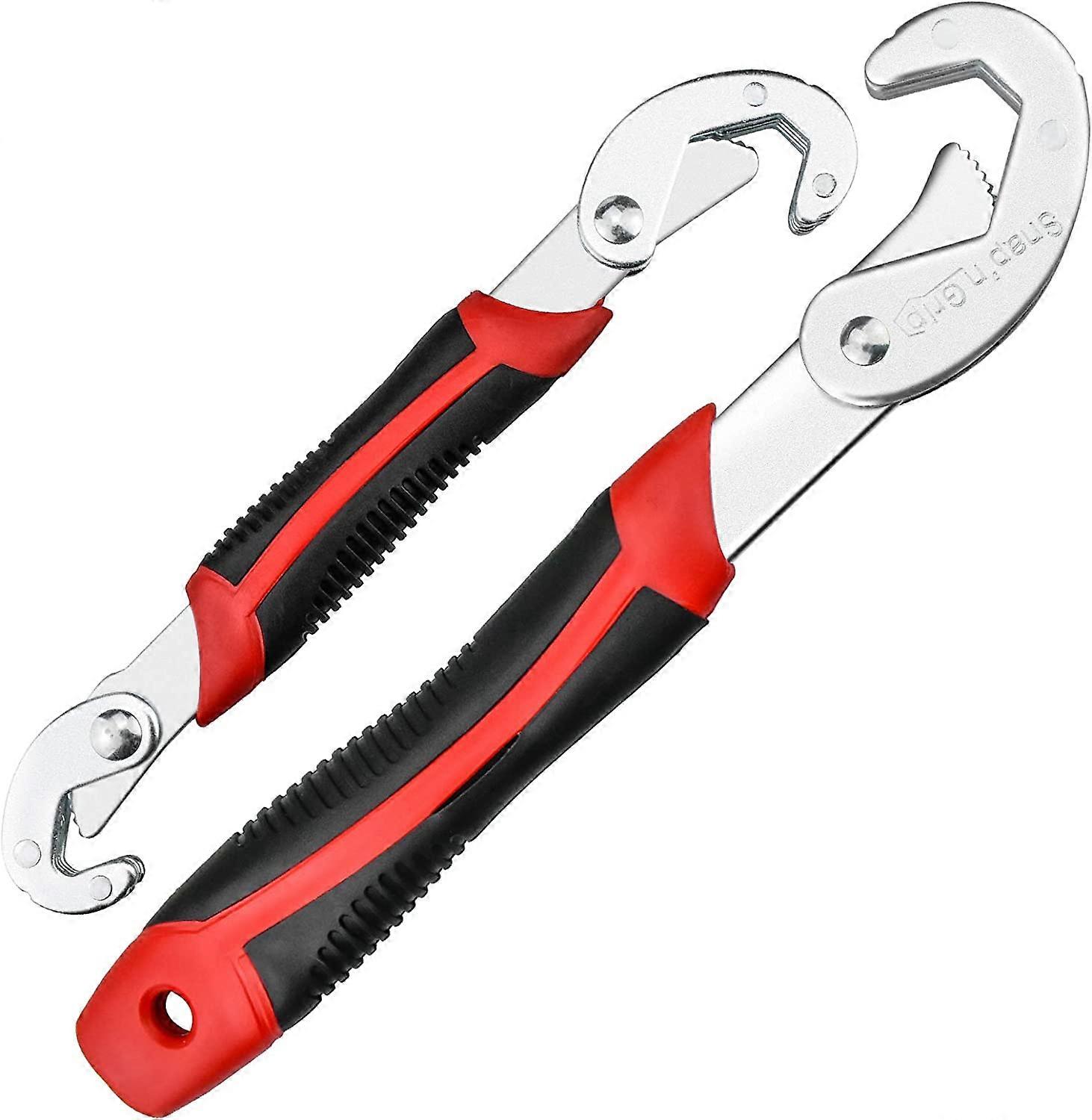 Set Of 2 Adjustable Wrench, Adjustable Wrench, Snap Grip Universal Wrench, Multifunctional Nut Clamp, Adjustable Wrench Kit 22-32Mm, 15-32Mm, 9-14Mm