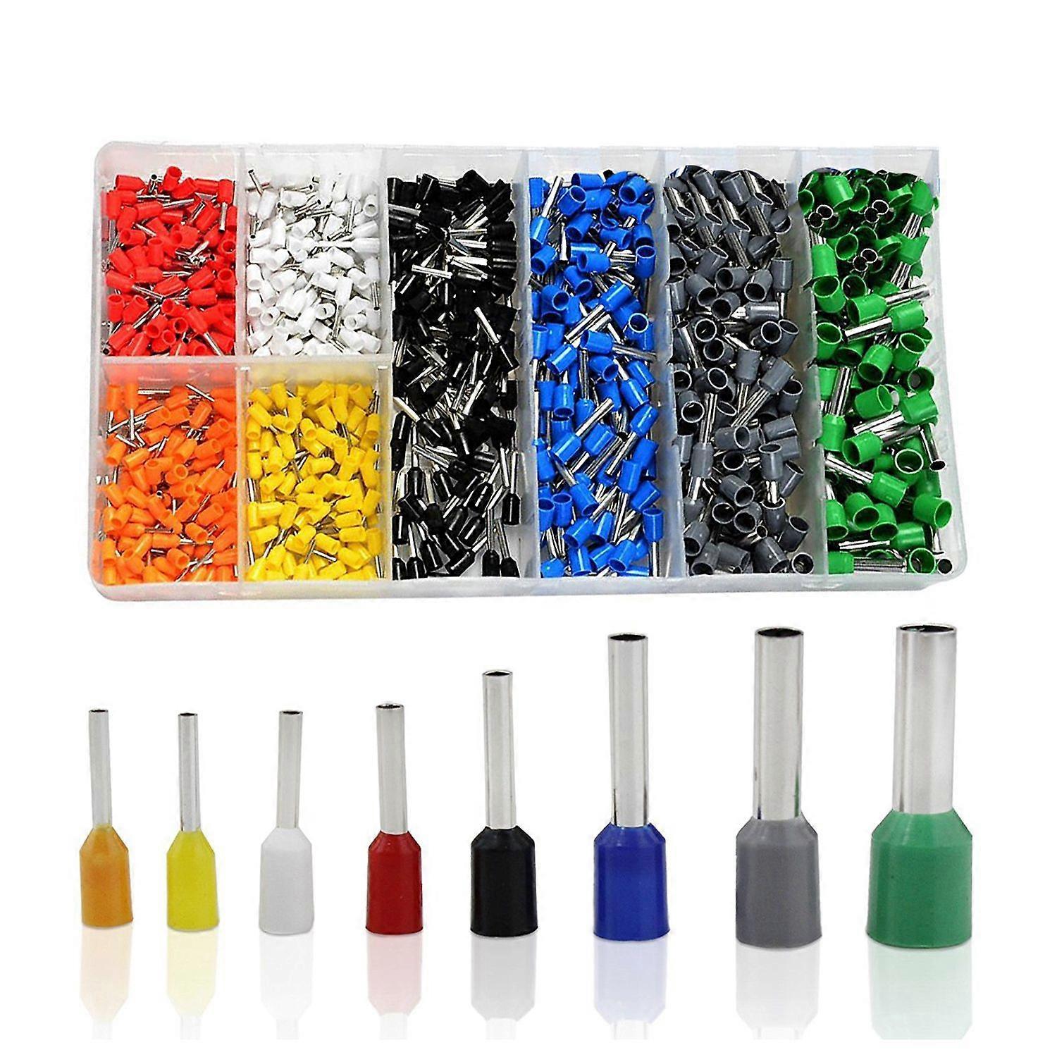 800 PCS Ferrules kit, Wire Ferrules Crimp Connector, Insulated Cord Pin End Terminal AWG 22-10 Kit