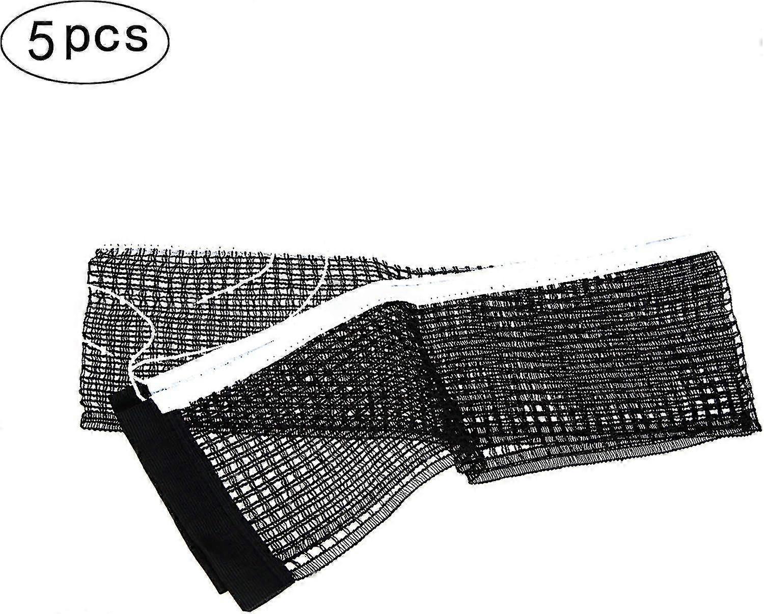 5 Pcs Professional Table Tennis Net, Single Net Without Stand, Nylon Net, Black, 180 * 14cm
