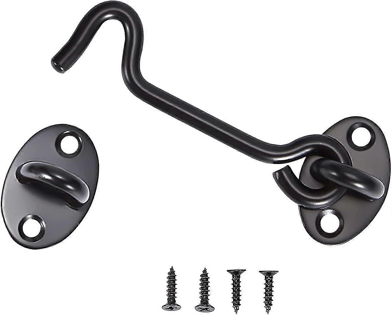 1 Piece Of Storm Hooks With Eyelet. Cabin Hook Stainless Steel. Door Hook Black Gift