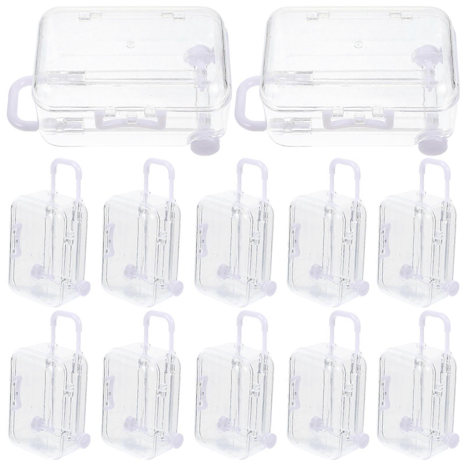 12pcs Suitcase Shaped Candy Boxes Mini Suitcase Gift Box for Wedding Party Decorations
