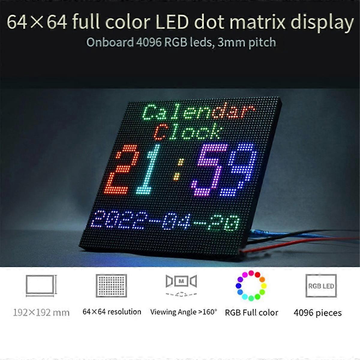 for LED Dot Display RGB Color LED Application Screen Brightness Adjustable HUB75 Interface Module