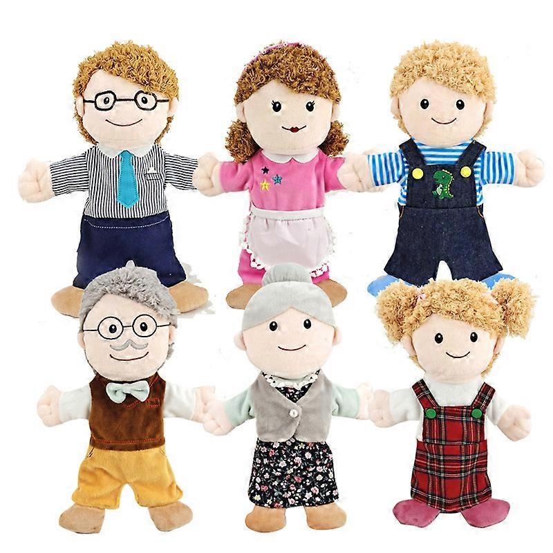 Educational Hand Puppet Soft Plush Family Members Finger Puppets Ideal for Early Storytelling and Kids' Education Plush Toy Dolls