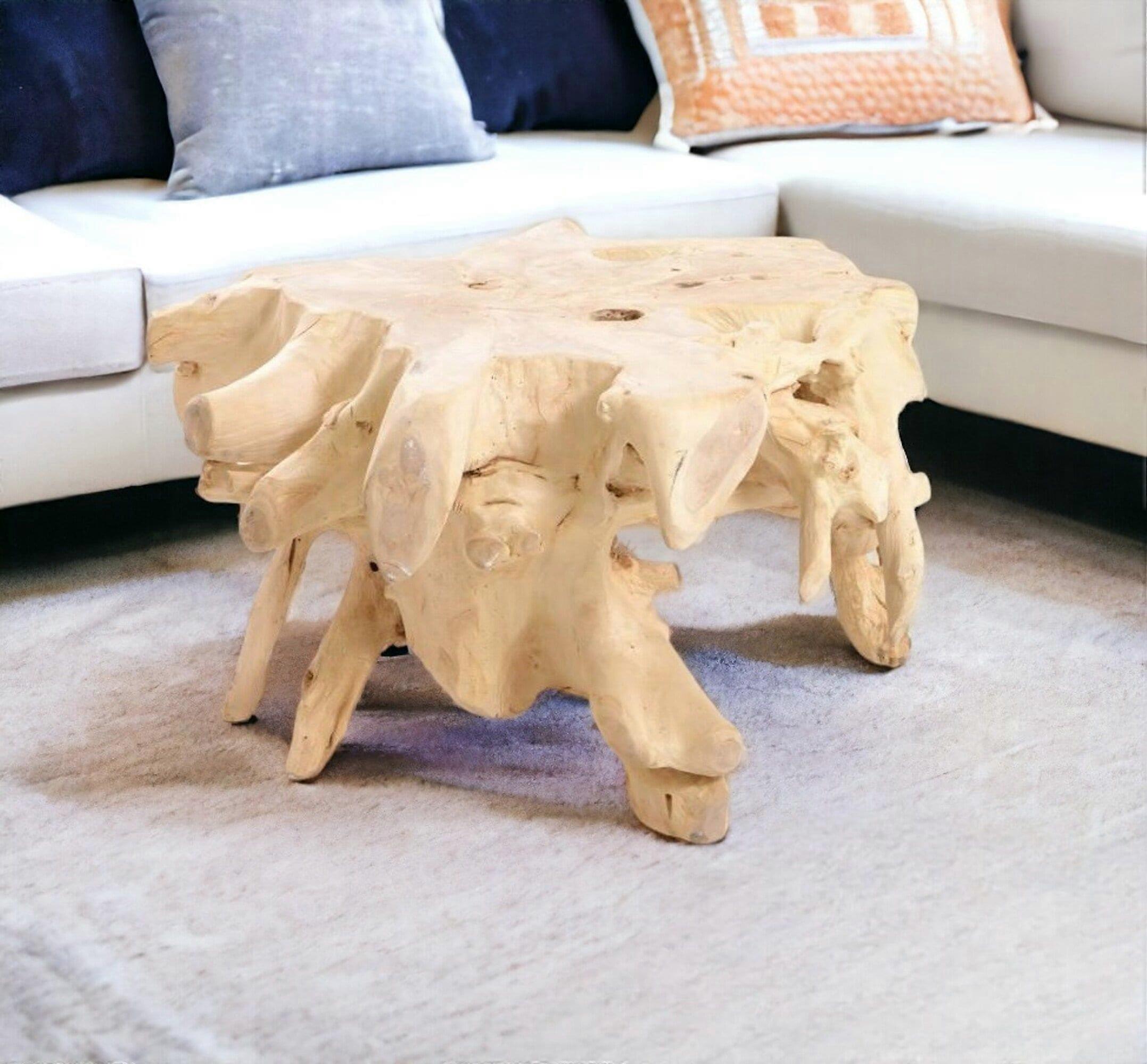 Tree Root Coffee Table In Bleached