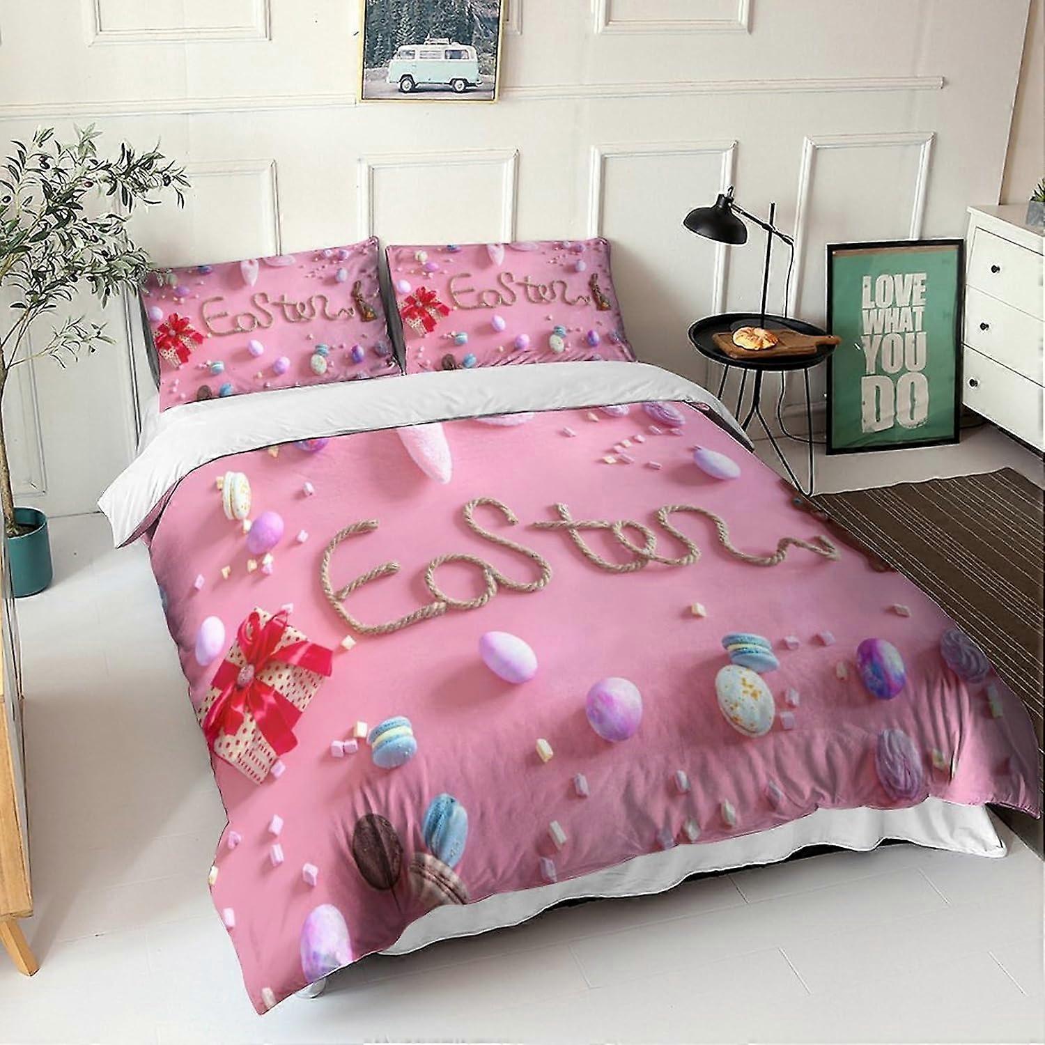 Premium with Pillowcases with Zipper of D Microfiber Interesting Duvet Cover Innovative Microfiber Pattern Bedding Set Pieces for Adults 135*200 CM
