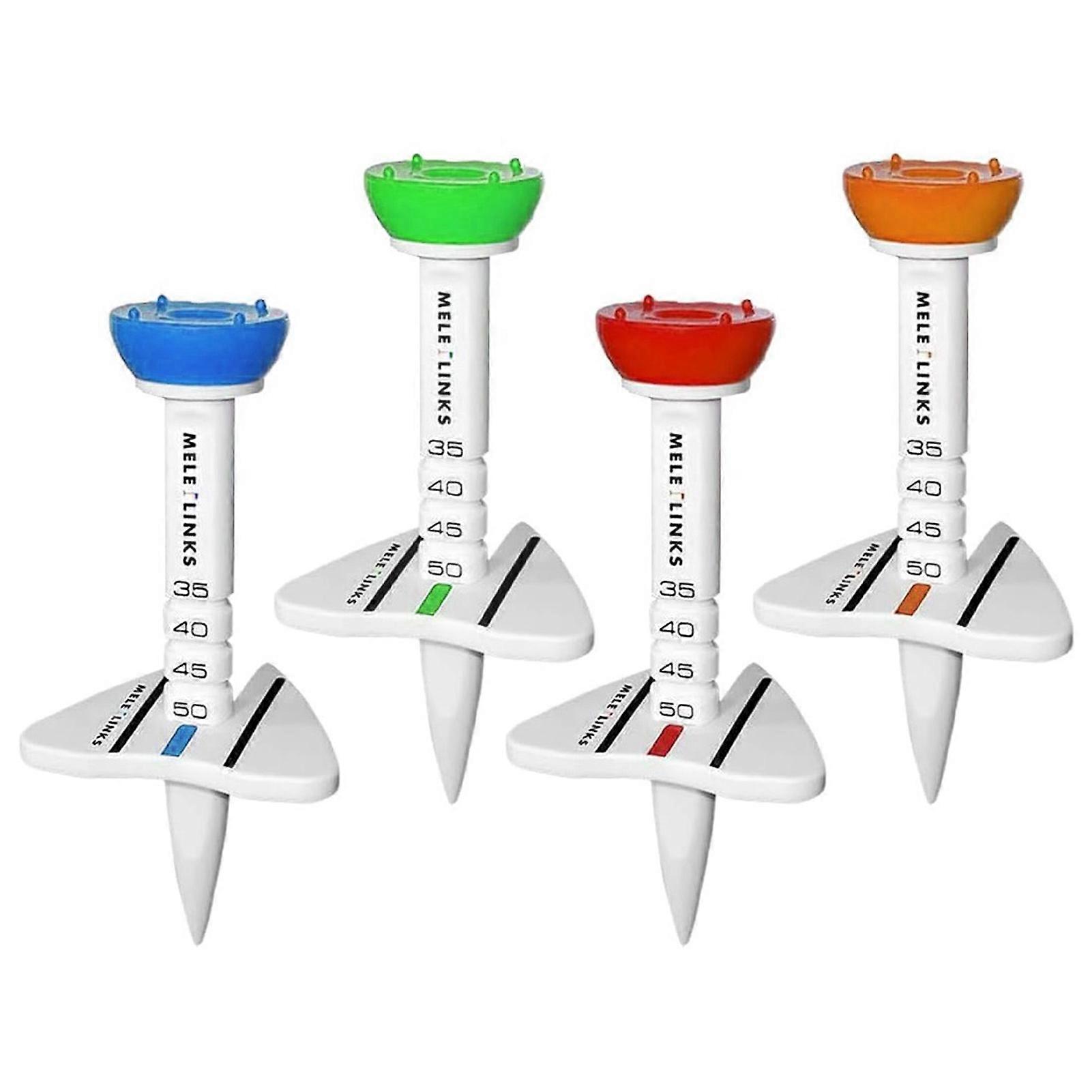 4Pcs Golf Tees with Upgraded Premium Big Head High Durability Unbreakable Height Adjustable Portable Golf Tees Accessories