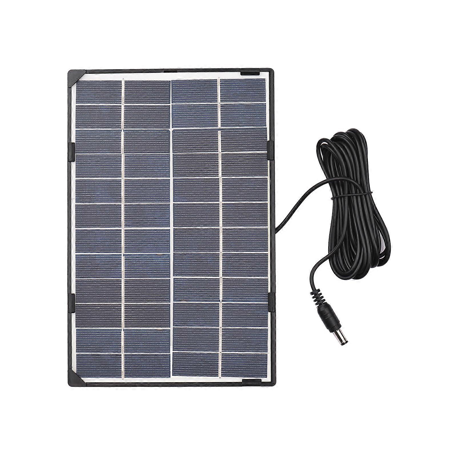 6W 12V Solar Panel for Outdoor Security Camera Solar Cell with 10ft DC Output DIY Waterproof Solar Panel for Street Light Garden Lamp Home Fan Pump