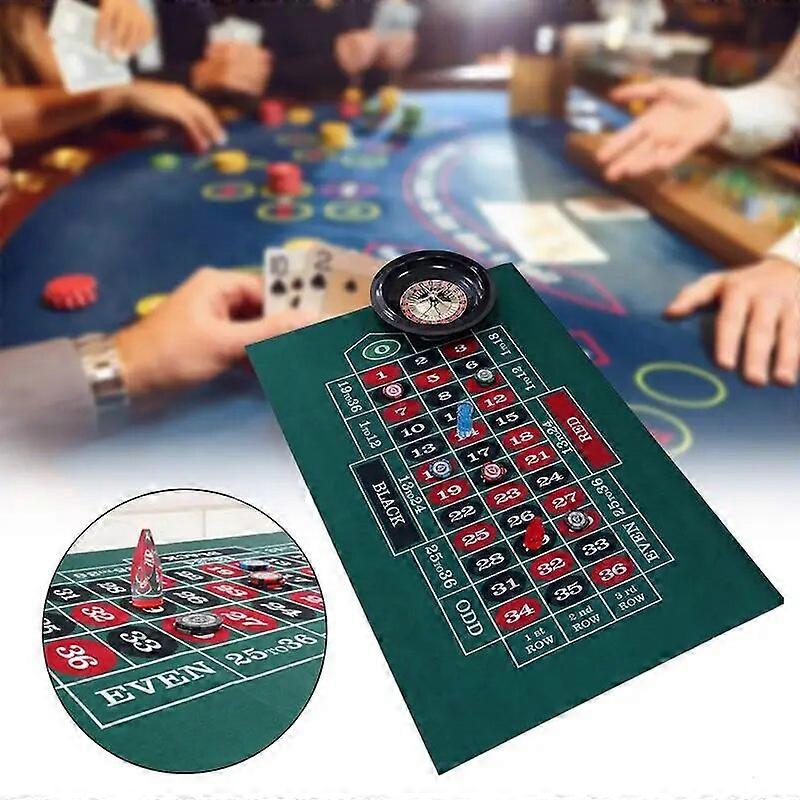 Tabletop Casino Felt Layout - Διπλής όψης Poker Game Mat για το Texas Holdem Poker And Blackjack Professional Grade Roulette Game
