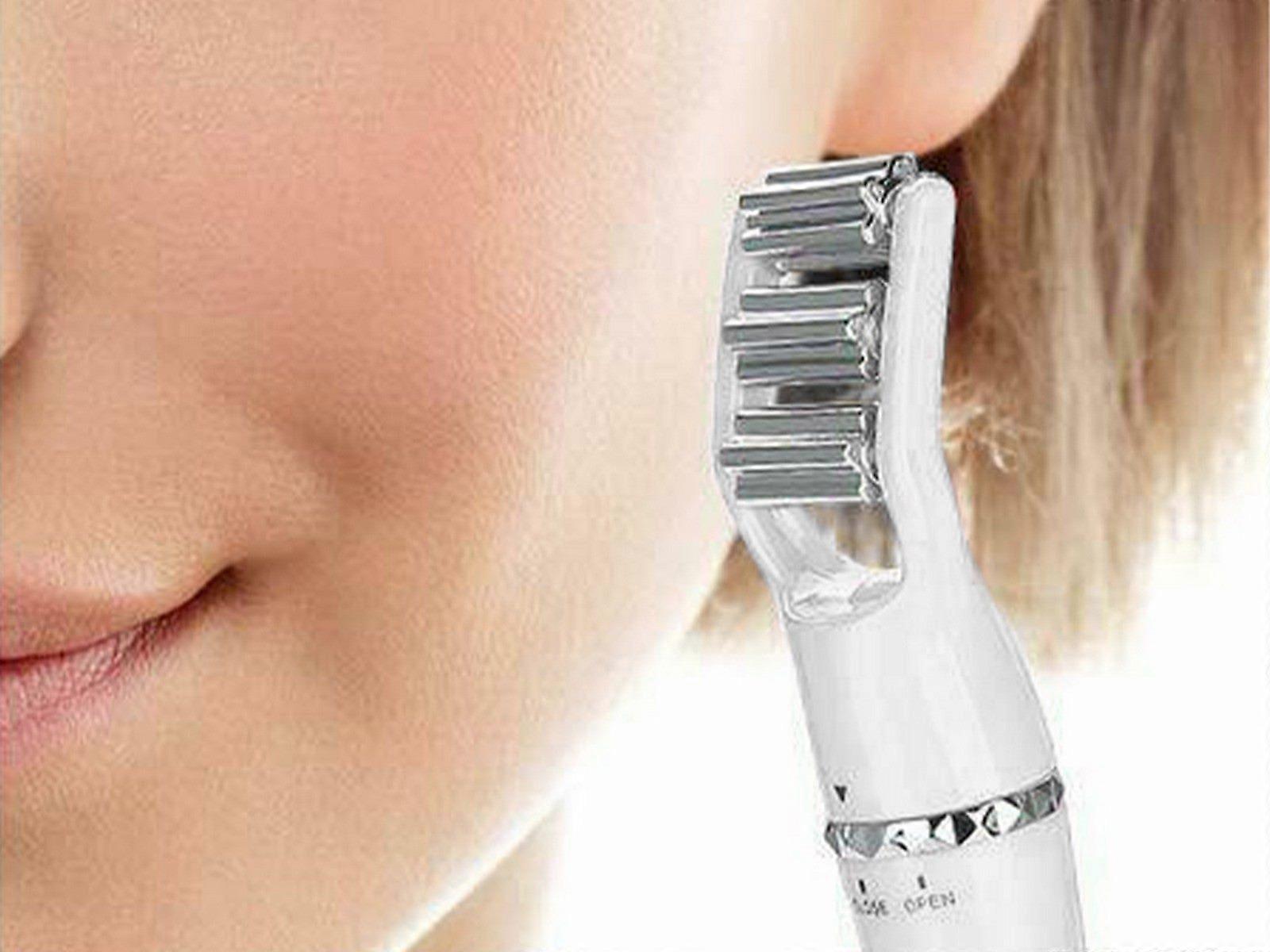 2PCS Electric Face Roller Massager Wrinkle Removal Tool White Rose Red