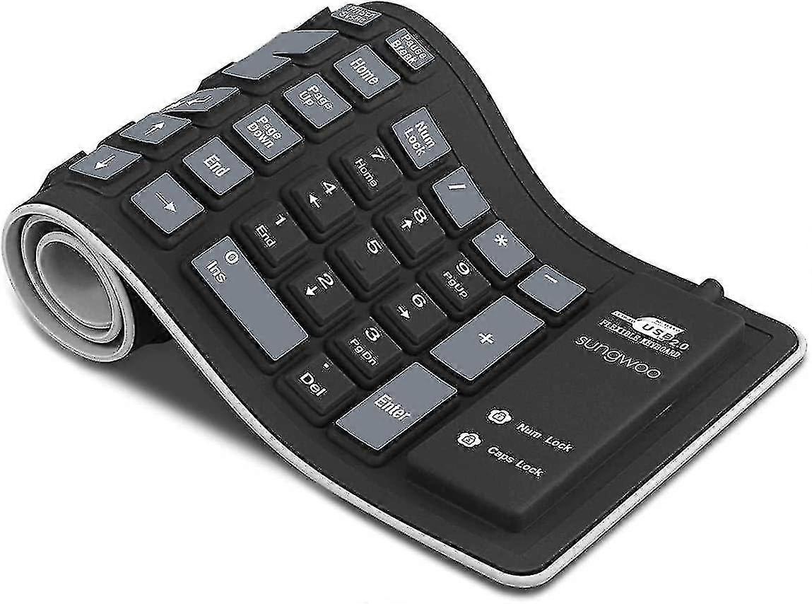 Flexible, Washable Silicone Keyboard With Usb-2 Keys In Full Size_fi