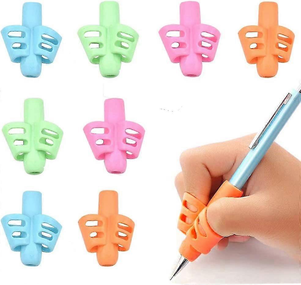 blyantgrep, 8 stk blyantgrep skrivehjelp, skrivehjelpsgrep, blyantgrep mykt lim, universalpennholder grep kid fingergrep holder holder hånd
