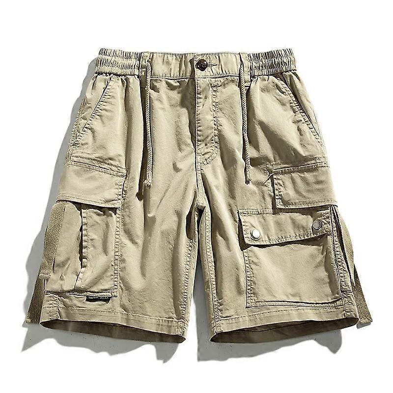 Redkid 2023 New Summer Mens Military Cargo Shorts Men Solid Cotton Casual Shorts Men Fashion Quick D