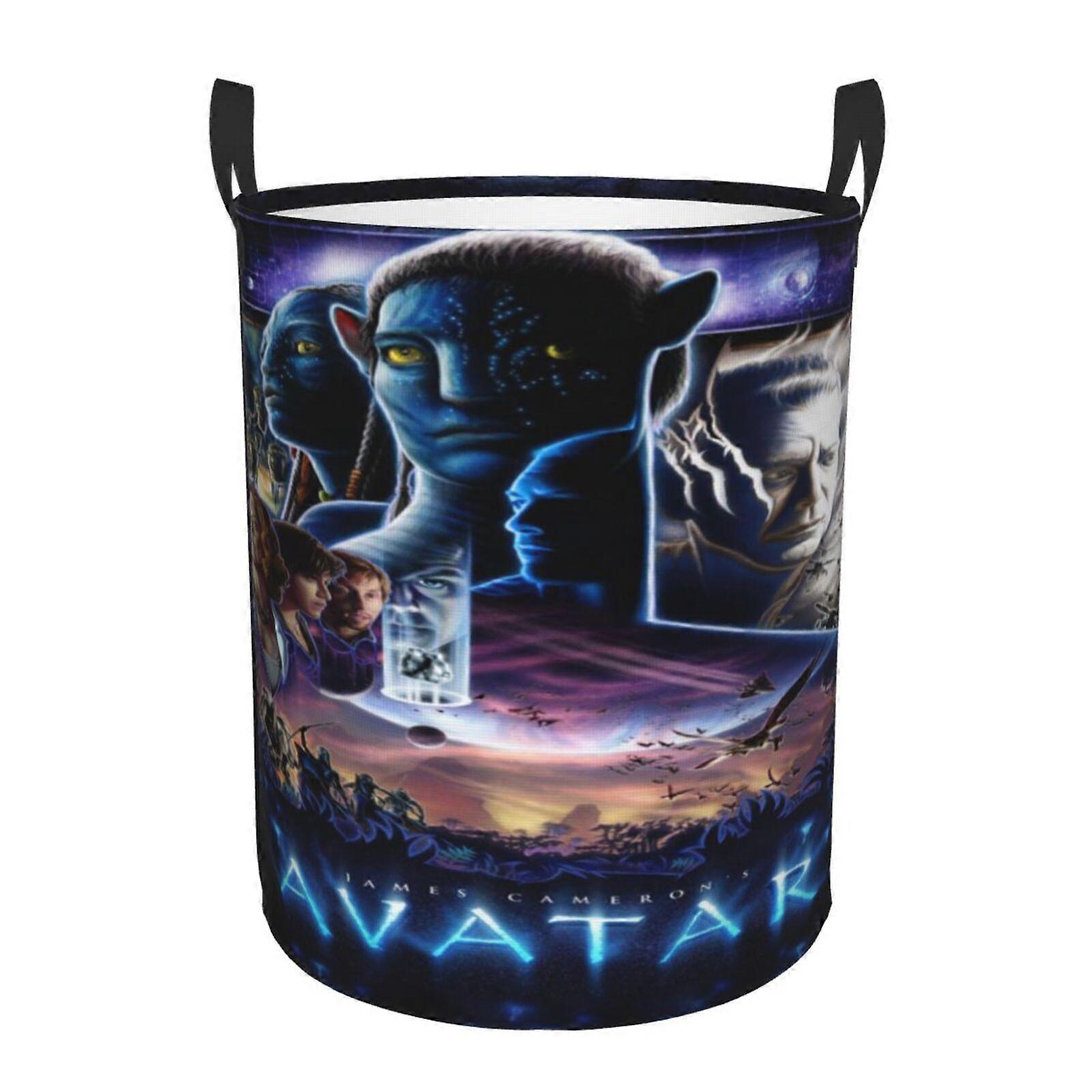 Avatar 3d Graphic Flame Laundry Basket Fire Flame Clothes Hamper Storage With Handle-SYS28328