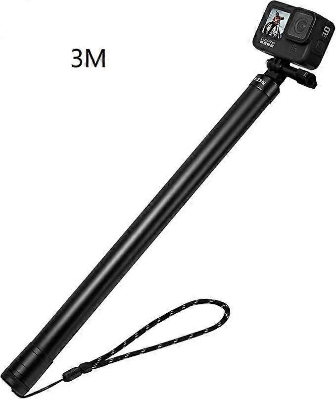 Redkid Bâton à selfie monopode en fibre de carbone de 27 m de long 3 m pour GoPro Hero 11 10 9 8 7 6