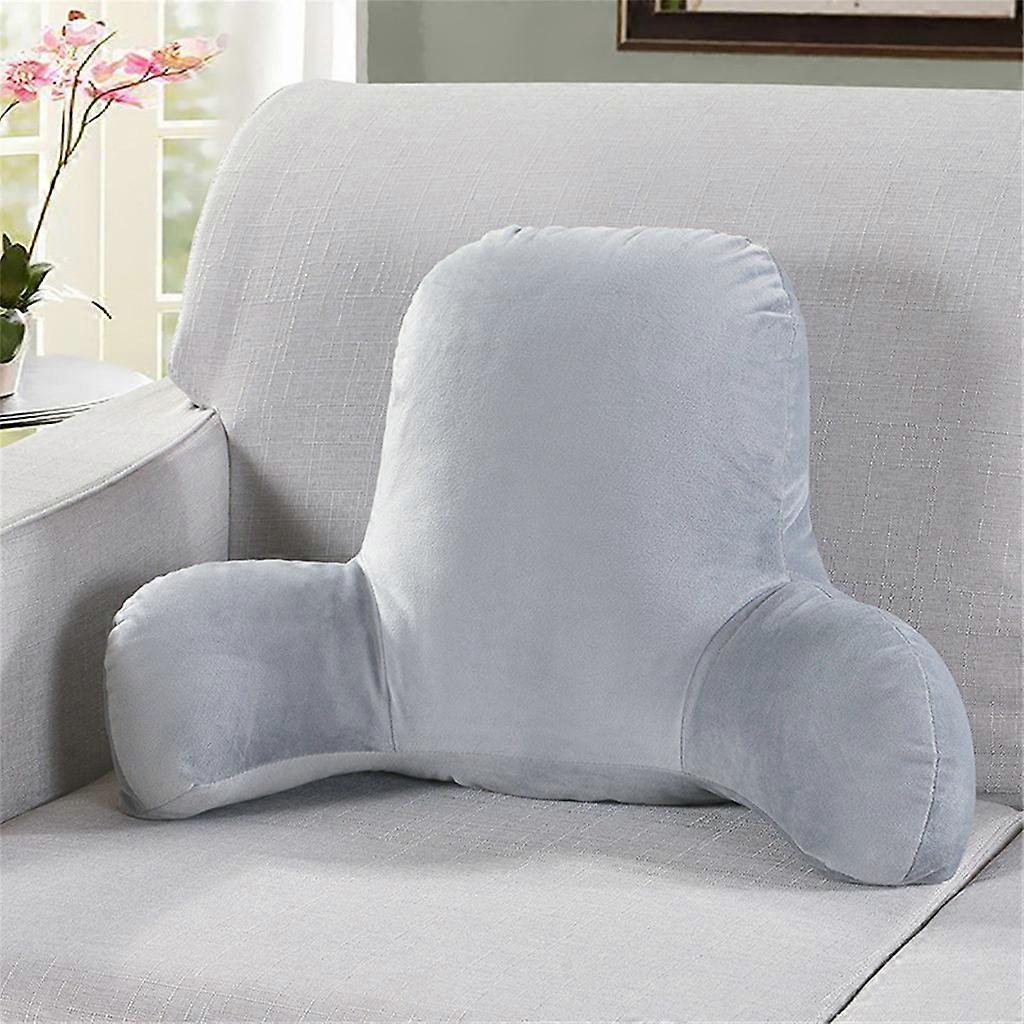 Plush Big Backrest Reading Lumbar Support Chair Cushion with Arms