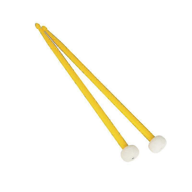 2pcs Drum Mallet 42.3cm Length,nylon Felt Drum Stick, Yellow