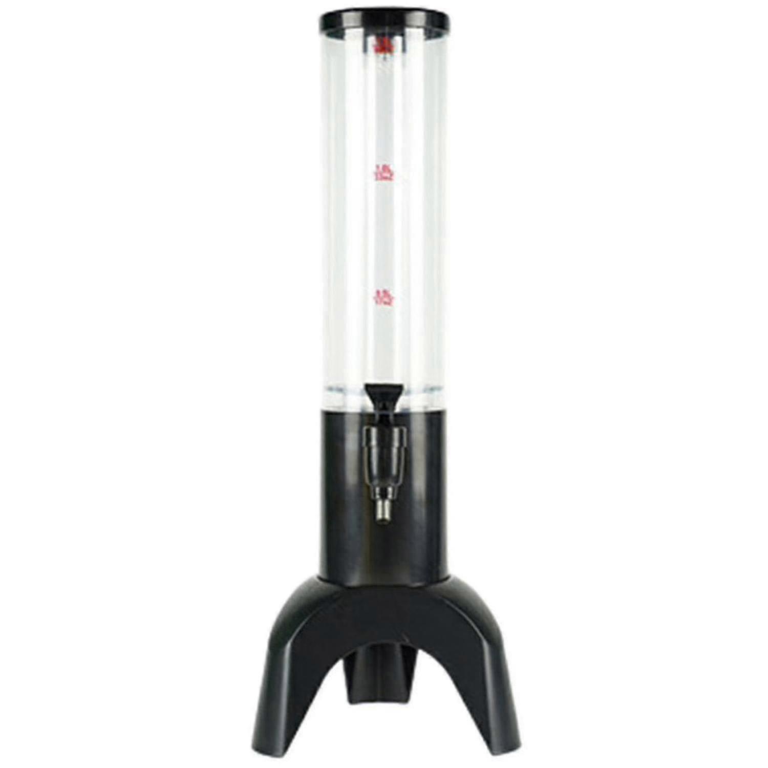 1,5l Bierzapfturm Easy Clean Integrierter Zapfhahn mit Eisschlauch Clear Beverage Tower Dispenser-BL