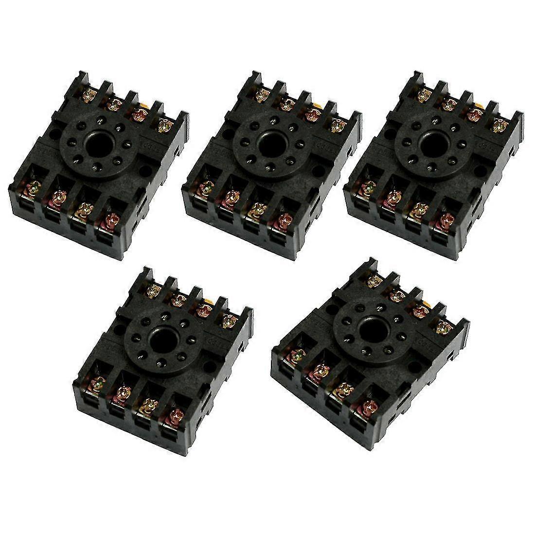 5 Pcs 8-pin Screw Terminals Pf083a Relay Base Socket For Time Delay