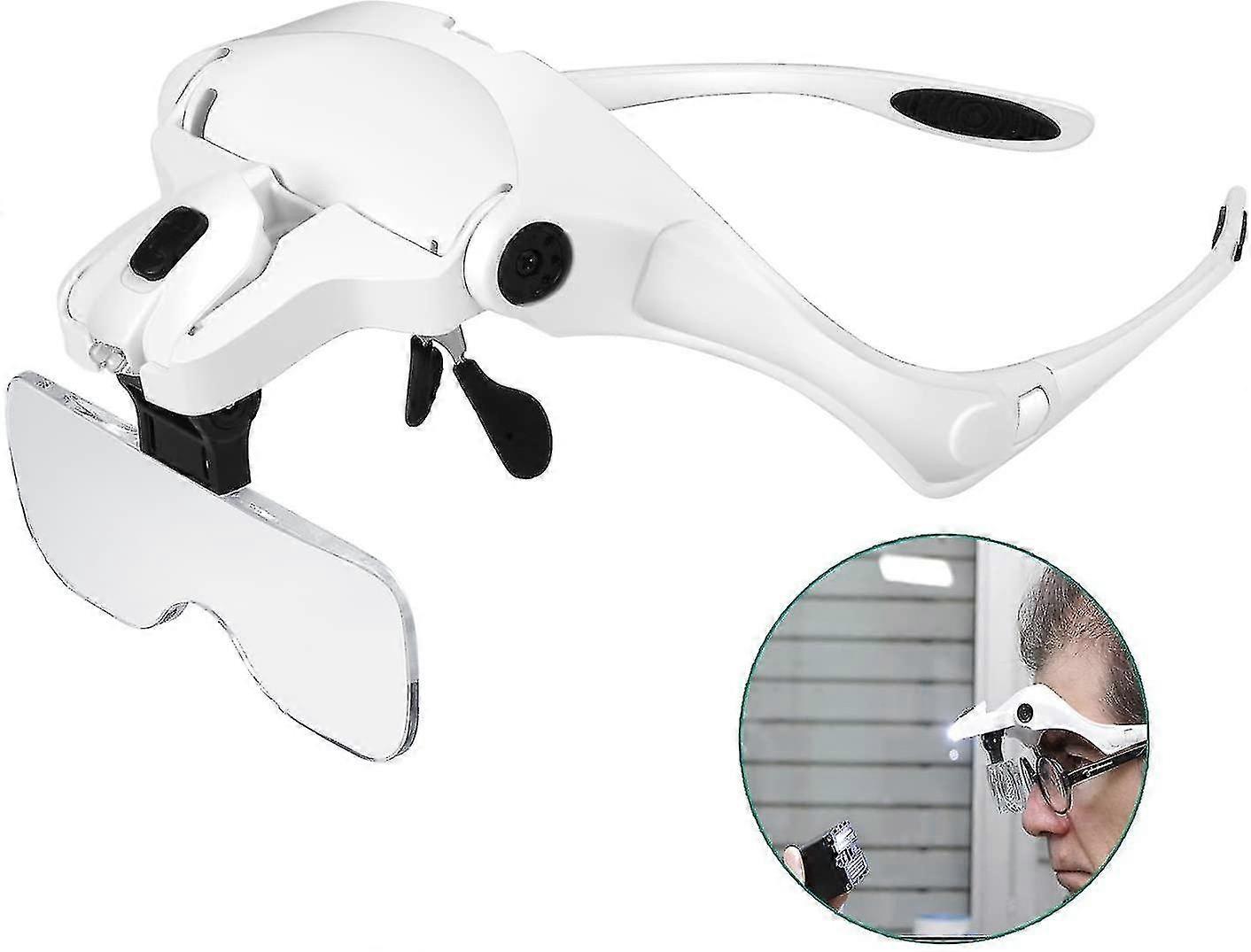 Loupes With Light Hands Free Headband Loupes With 2 Led Lights