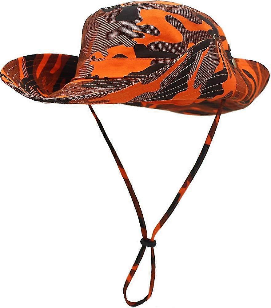 Camouflage Sun Hat Uv Protection Wide Brim Summer Hat Bucket Hat Hiking Hat