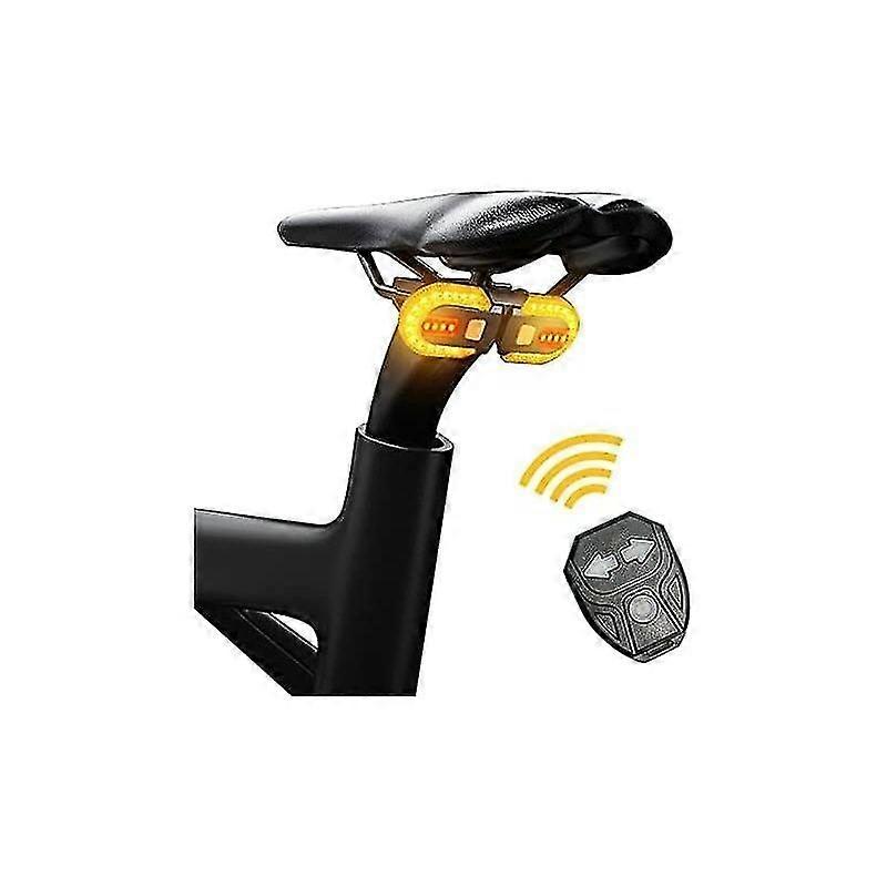FlkwoH Fahrrad-Blinker, helle Fahrrad-Blinker vorne und hinten IPX5 wasserdichte drahtlose Fernbedienung hinteres Fahrradlicht USB wiederaufladbare LE
