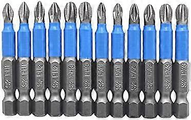 12pc 50mm Screwdriver Bit Set,1/4"Hex Shank Phillips Drill Bit Set