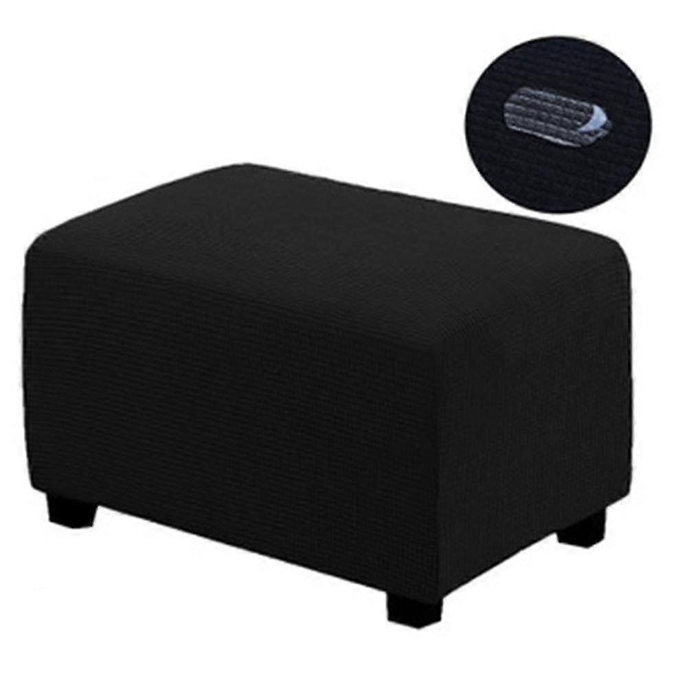 Stretch Ottoman Cover Ottoman Slip Cover Ottoman Protector Storage(black,s)