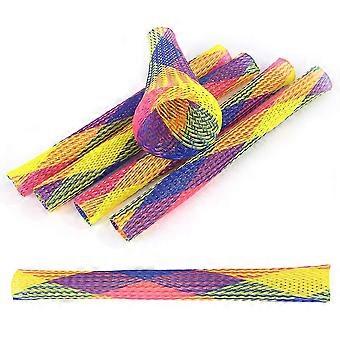 Cat Flexible Tube Toy,18 Pcs Colorful Spring Cat Toy Mesh Tube Springs