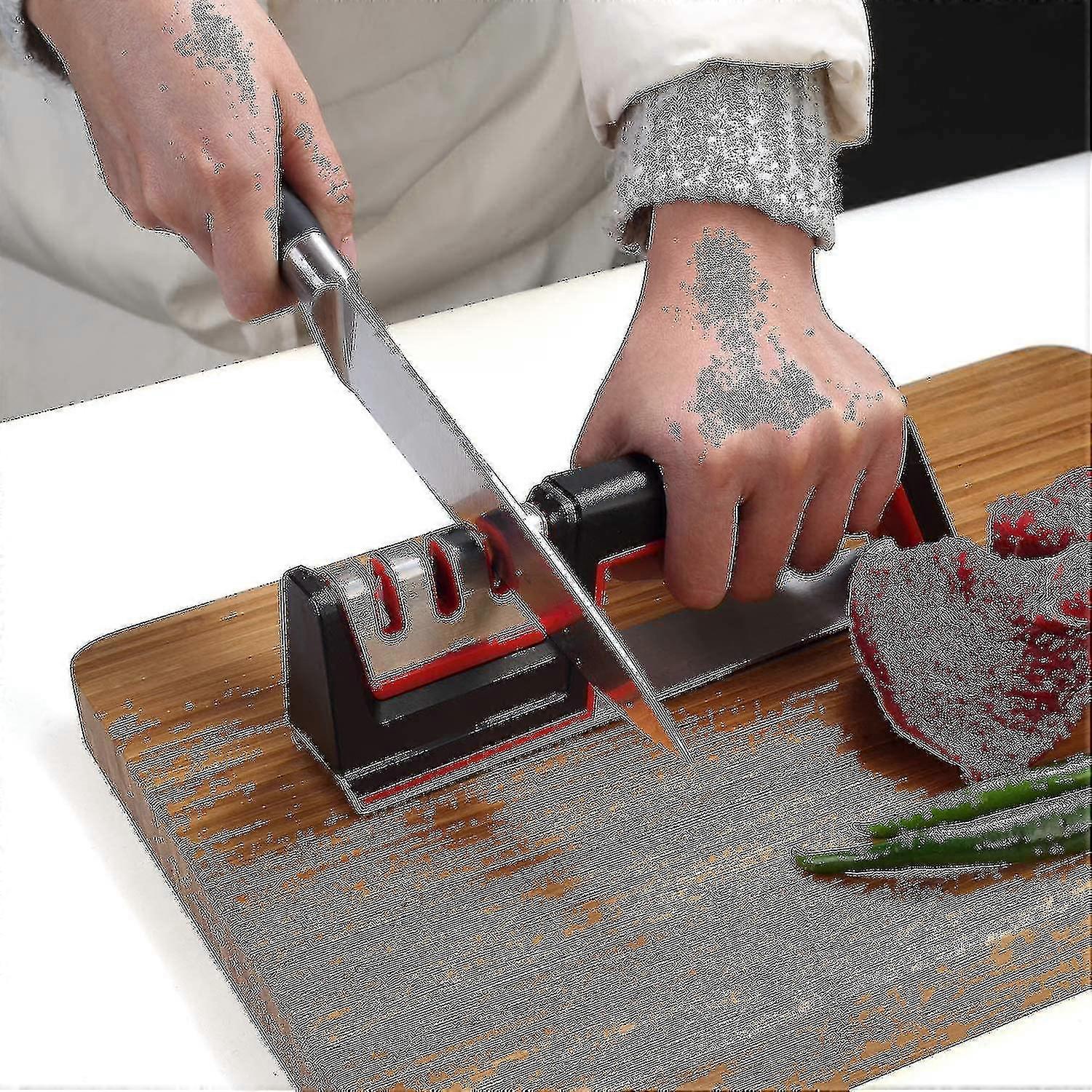 Knife Sharpener Professional 3-stage Kitchen Knife Sharpening Tool - Restore And Polish Blades Quickly