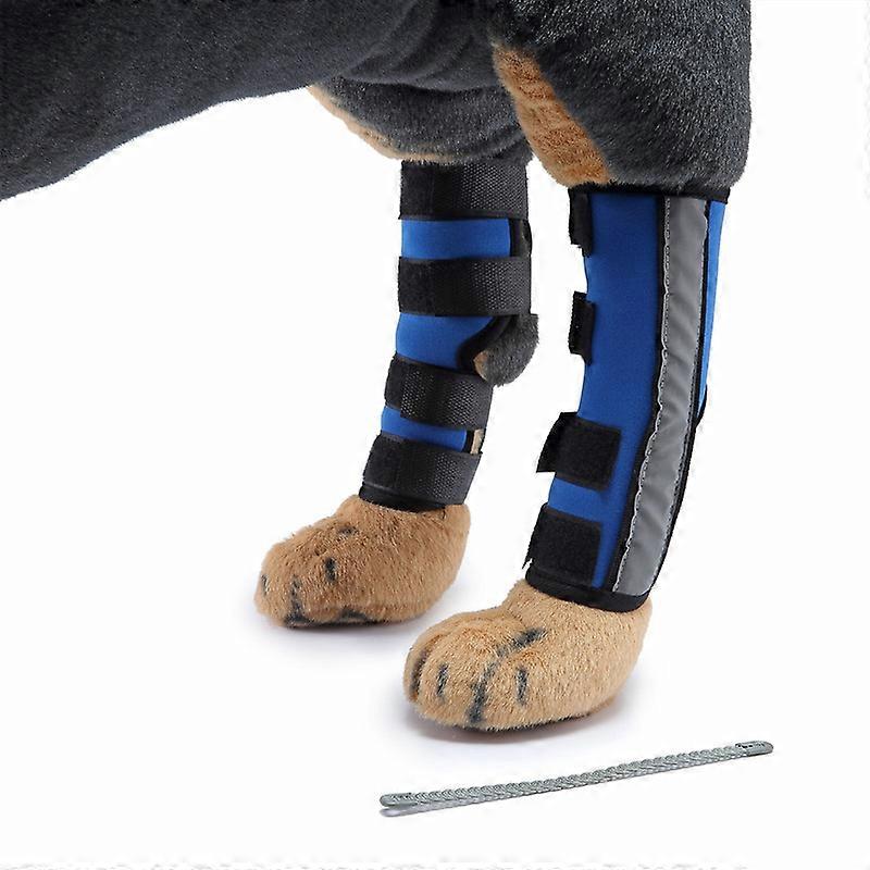 EVAGO With Reflective And Metal Support-Extra Supportive Dog Canine Rear Leg Hock Joint Wrap Protects Wounds as They Heal Compression Brace Heals and 