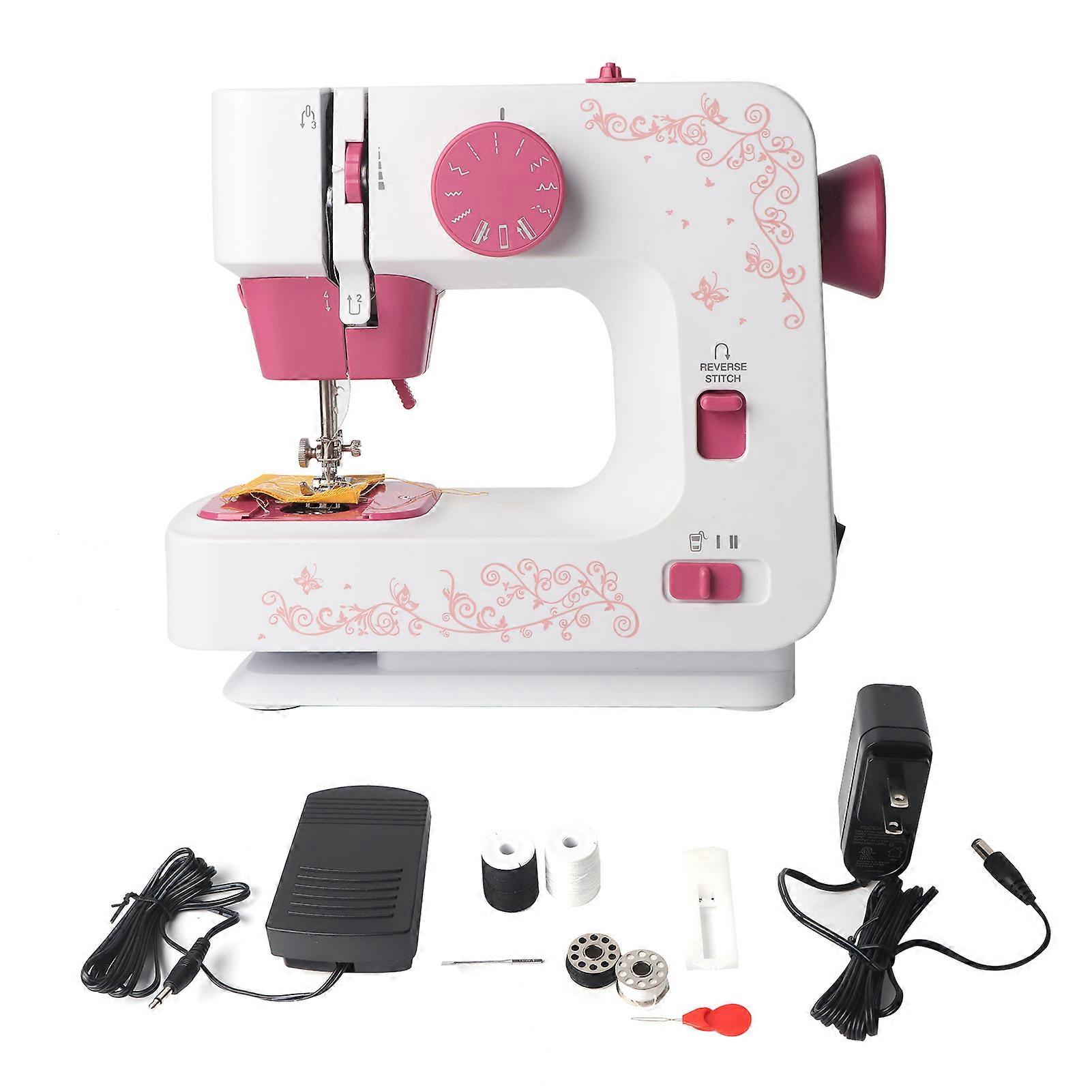Mini Household Handheld Tailor Electric Sewing Machine with 12 Stitches (US Plug 100-240V)