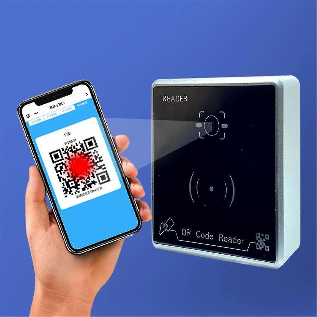 Lettore di codici QR, lettore di schede RFID impermeabile, lettore di schede di controllo accessi, uscita Wiegand 26/34/66BIT, supporto CPU/IC/scheda M1