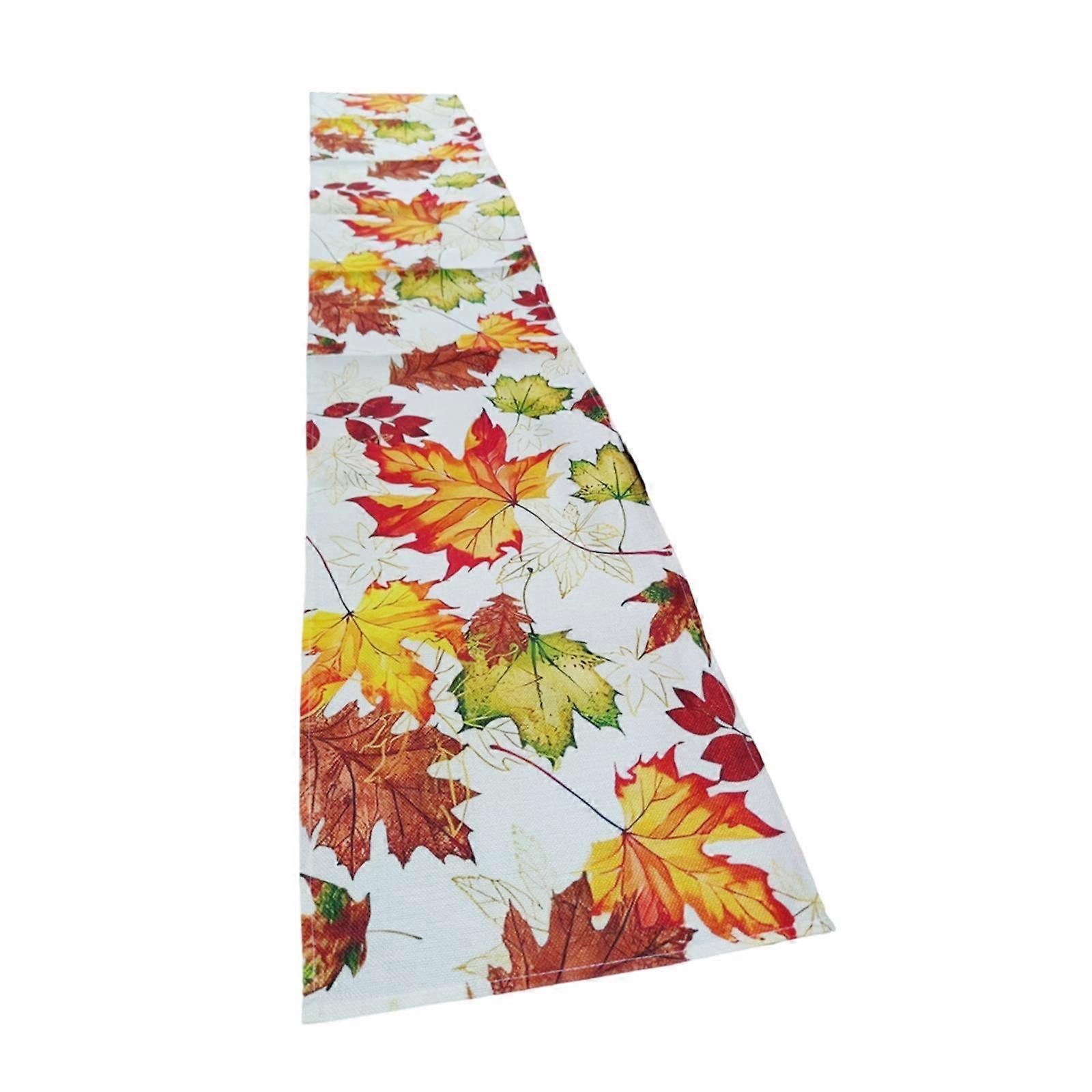 Thanksgiving Table Runner Daily Cafe Home Decor Fall Maple Leaves Tablecloth