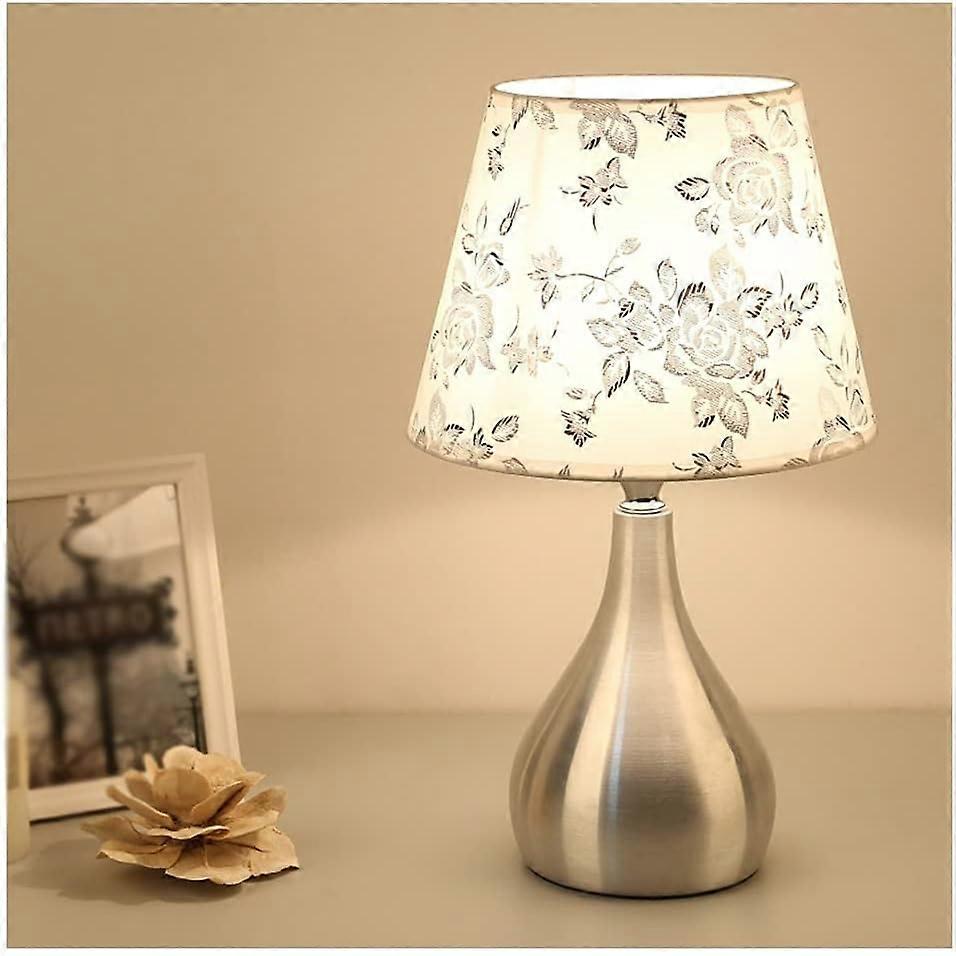 Modern Simple Bedside Lamp, Cloth LED Eye Protection Night Table Lamp Remote Control Dimming, Family Bedroom Study Children Desk