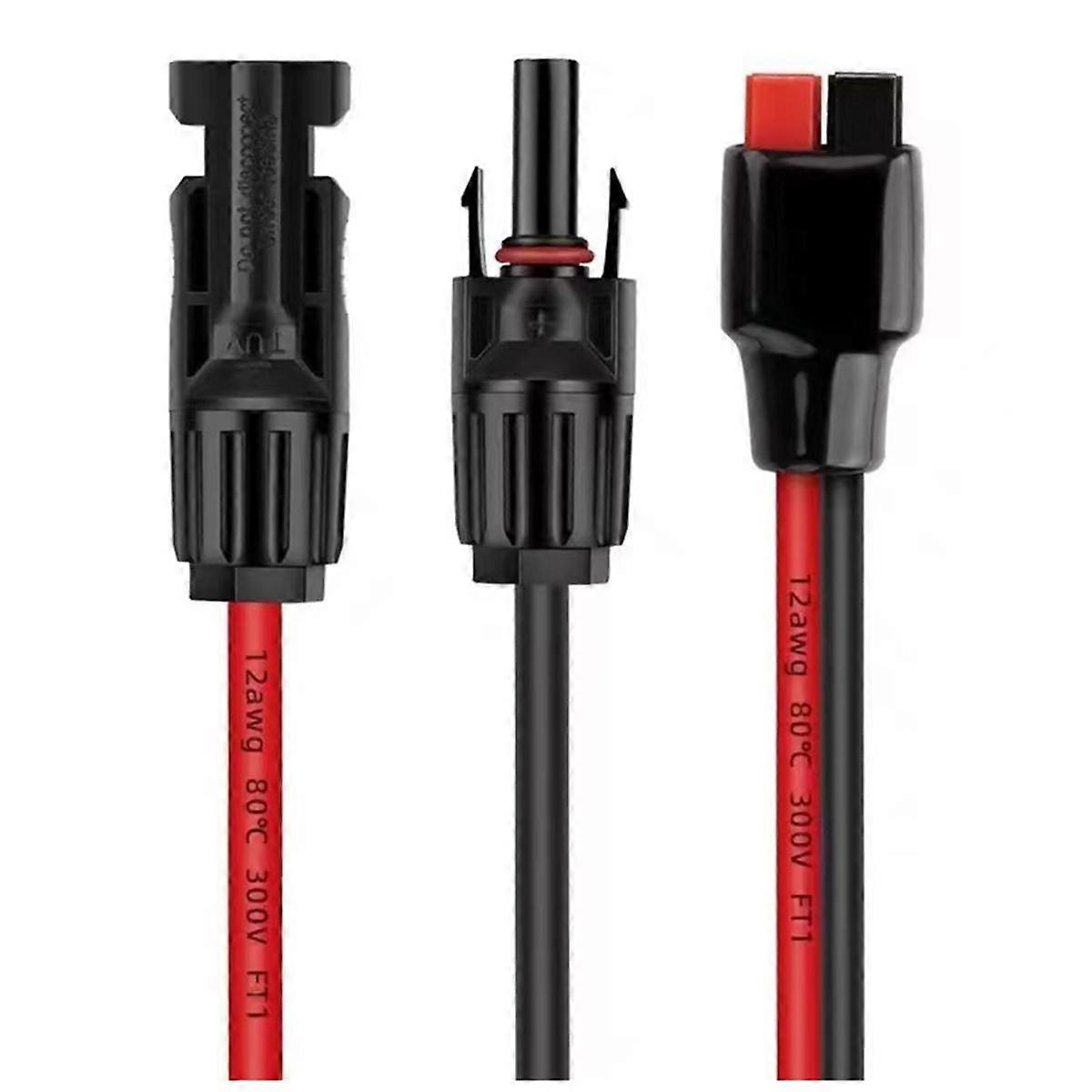 Solar Cable Solar to XT60 12AWG Charge Extension Cable Solar Panel Connector to XT60 Connector for