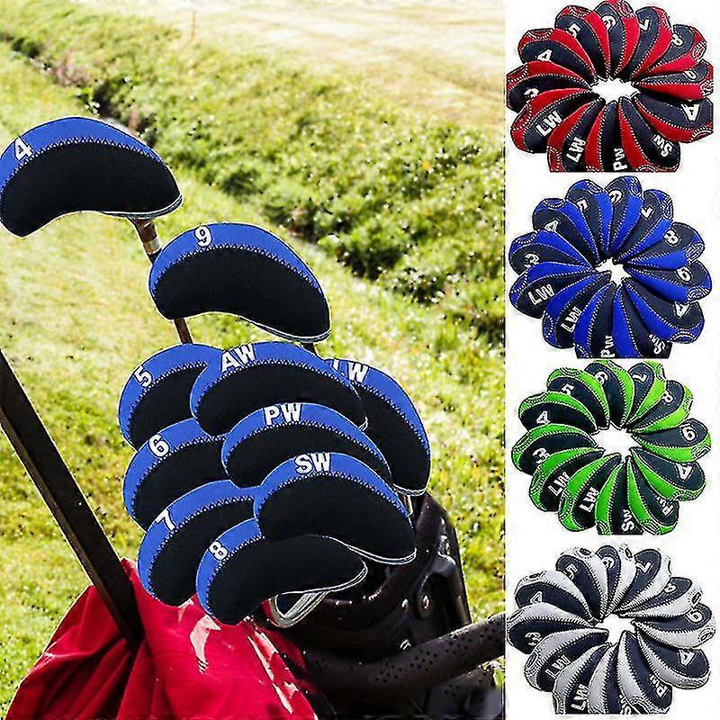 12pcs/set Golf Club Iron Head Cover Protector Neoprene Golf Protective-headcover