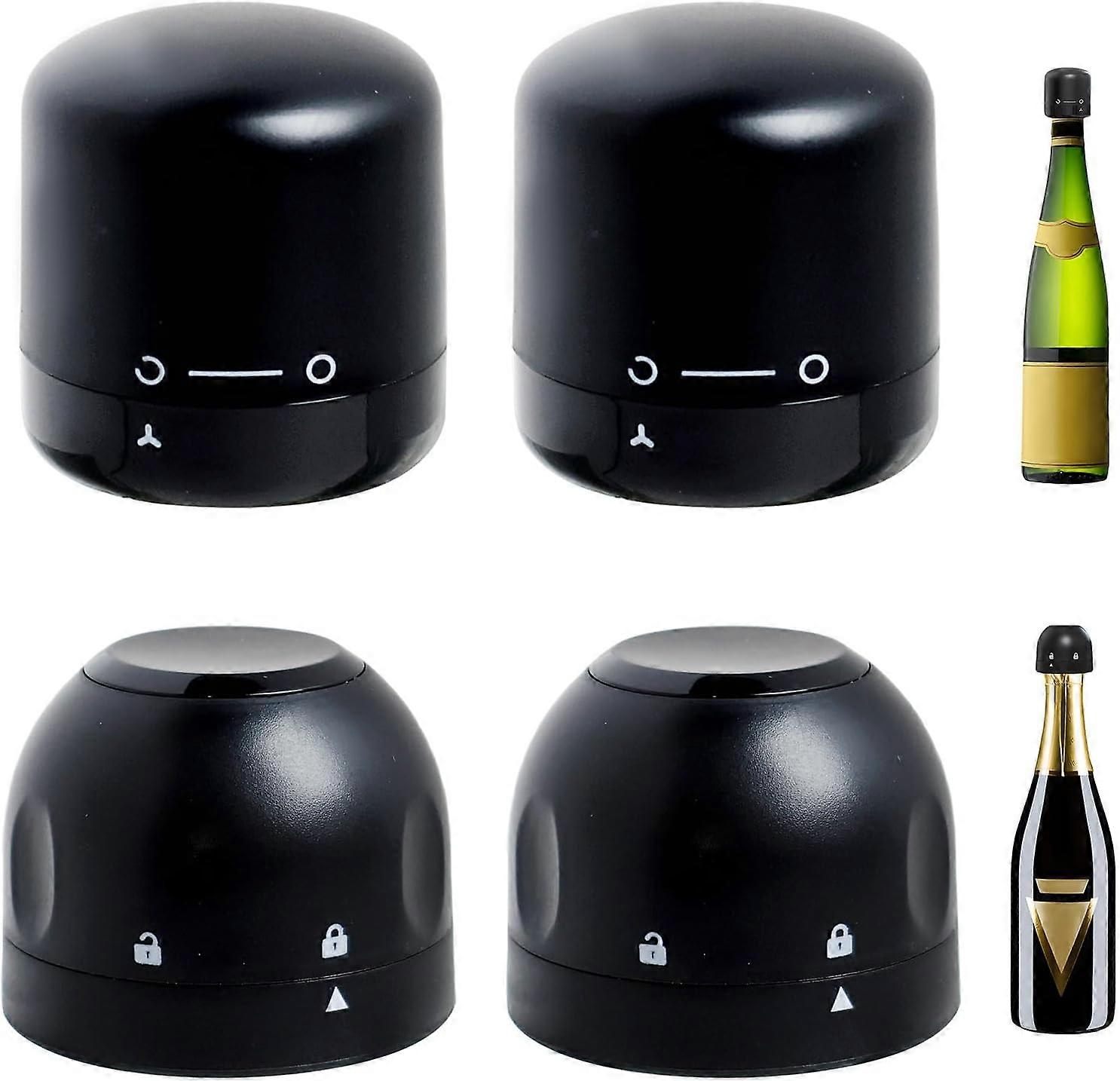 in 1 Reusable Wine Bottle Stopper Airtight Lockable Champagne Stopper Sparkling Wine Saver Stopper with Rotary Switch for Red Wine Champagne Beer Lov