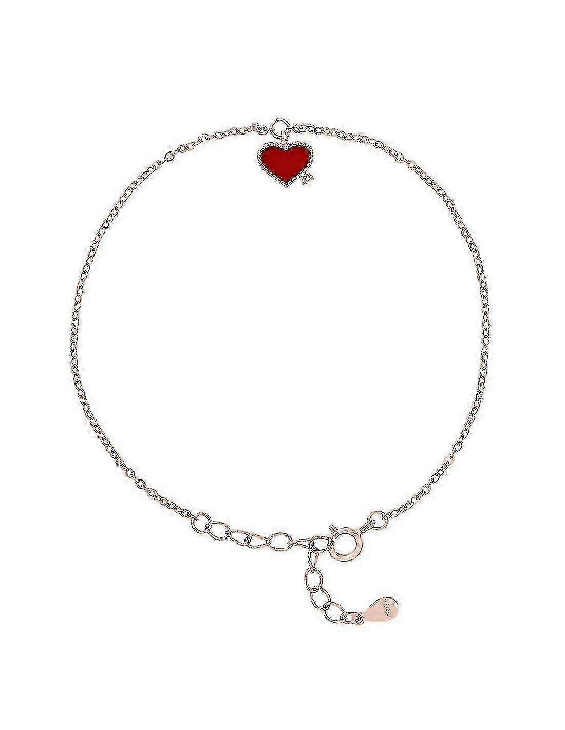 Bracelet Coeur Argent - DINGUE ROUGE