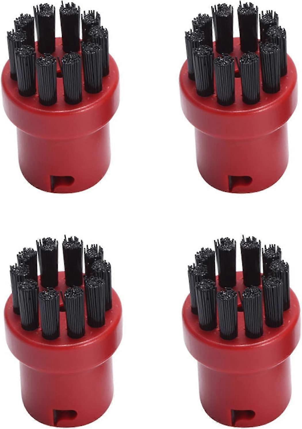 4 Pack Replacement Round Cleaning Brushes For Karcher Sc1 Sc2 Sc3 Sc4 Sc5 Sc7 Steam Cleaner (red)