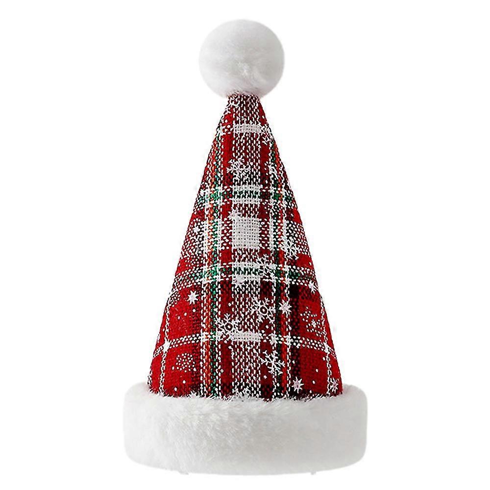 Pet Hat Snowflake Plaid Pet Dog Cat Hat